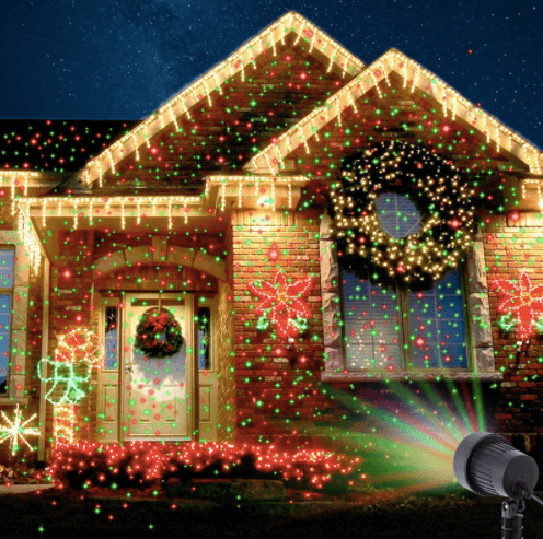 festive laser lights