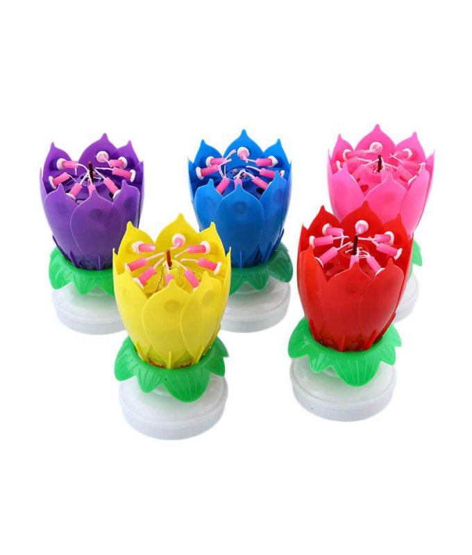 Musical Lotus Rotating Flower Candle - Not sold in stores