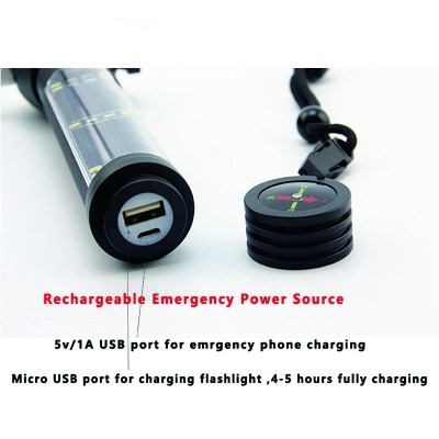 Roadside HERO ™ 9-IN-1 Multi-Function Flashlight / Survival Tool / Power  Bank / Solar & USB