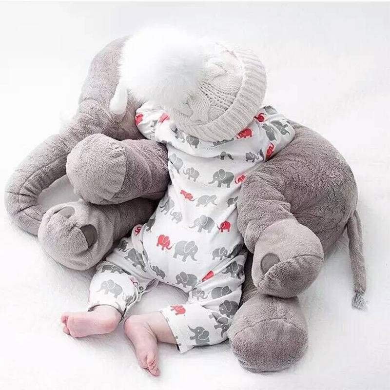 stuffed elephant plush pillow