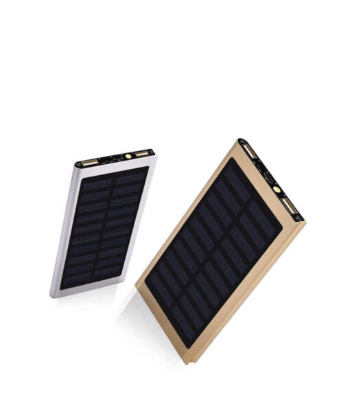 Gadget Ad Energia Solare.Caricabatterie Solare Portatile Ad Energia Solare Led Powerbank Dual Usb