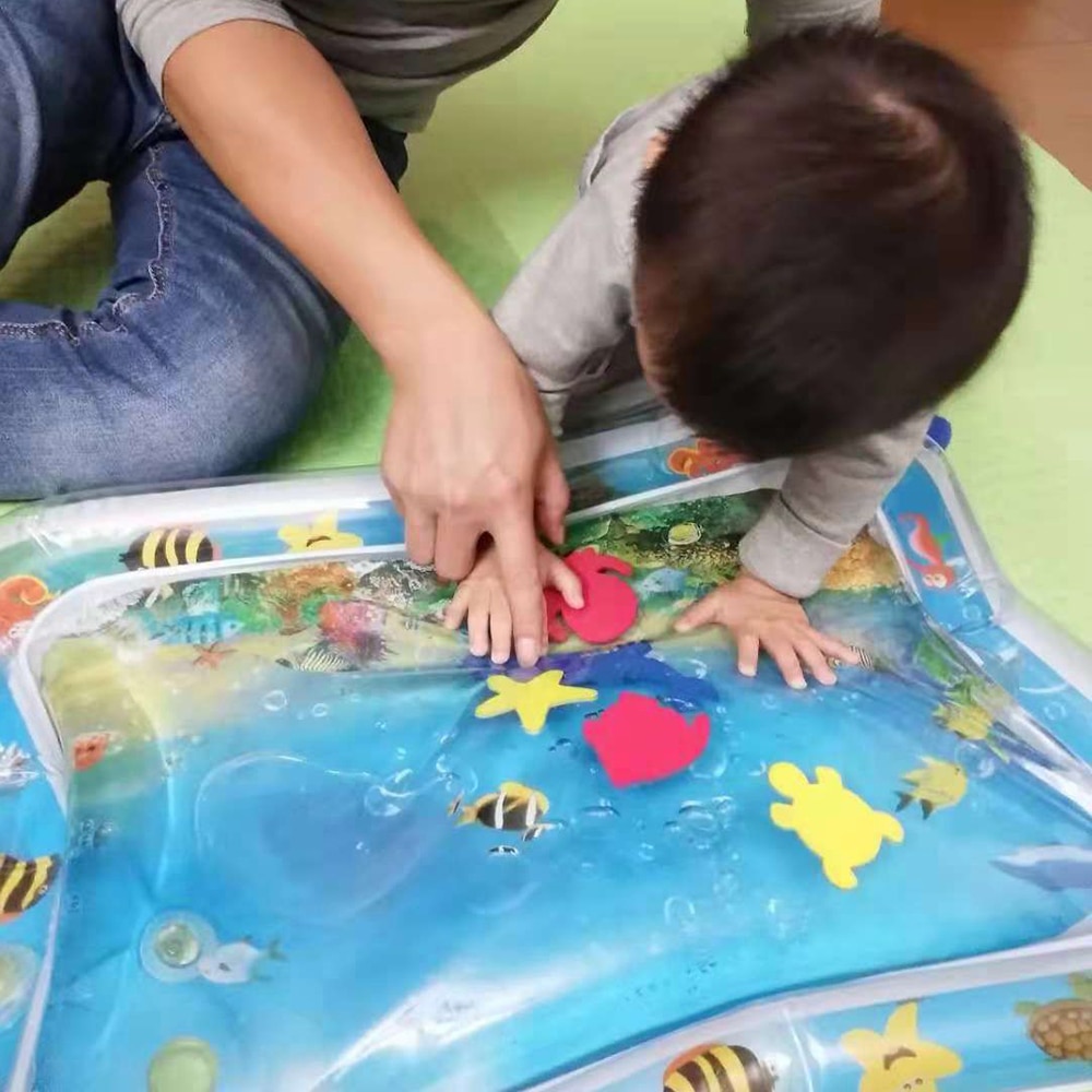 tummy time inflatable water mat