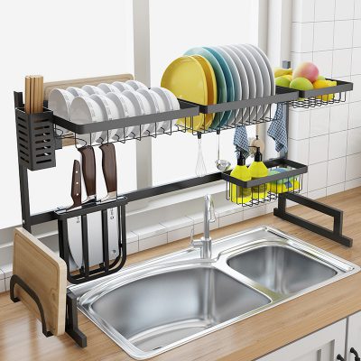 Dish Drying Rack Easy To Assemble Large Capacity Stainless Steel