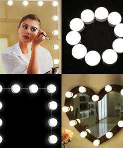 10Pcs Makeup Mirror Vanity LED Light Bulbs lamp Kit 3 Levels Brightness Adjustable Lighted Make up 1