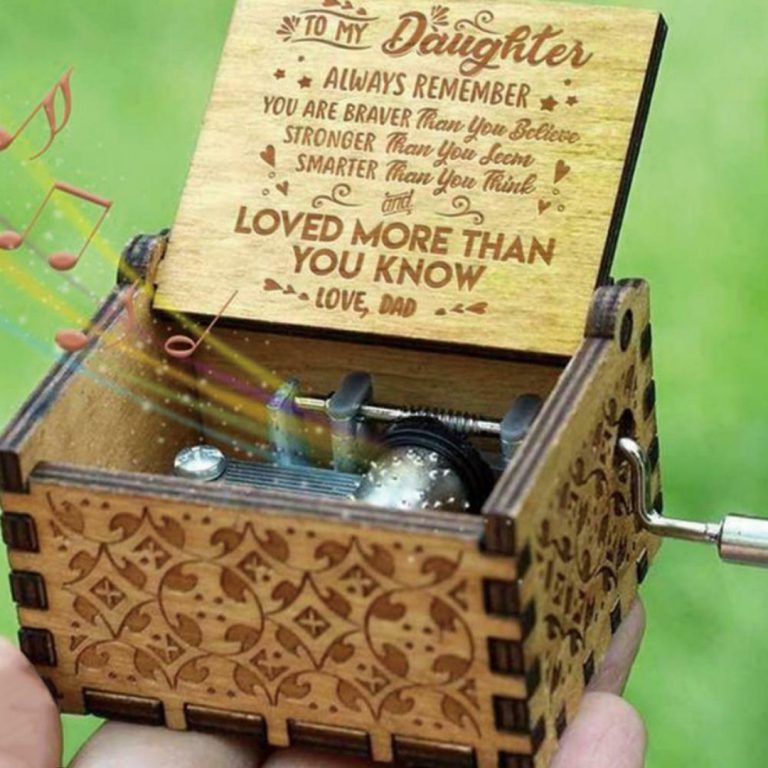 Dad To Daughter Wooden Classical Music Box - Not sold in stores