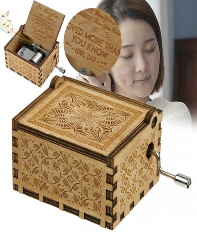 Dad To Daughter Wooden Classical Music Box - Not sold in stores