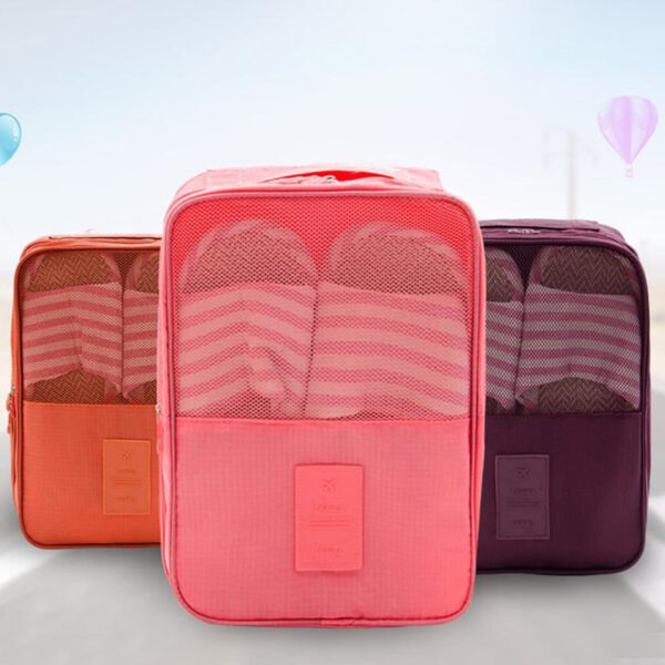 Creative Multi function Large Nylon 6 Colors Portable Travel Organizer Storage Bag for Shoes