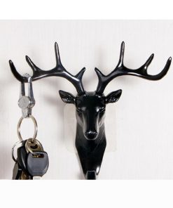 Deer Head Animal Self Adhesive Clothing Display Racks Hook Coat Hanger Cap Room Decor Show Wall 4