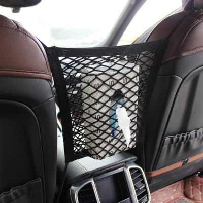 30 25cm Car Organizer Seat Back Storage Elastic Car Mesh Net Bag Between Bag Luggage Holder