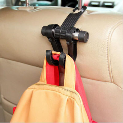 New Double Auto Car Back Seat Headrest Hanger Holder Hooks Clips For Bag Purse Cloth Grocery 4
