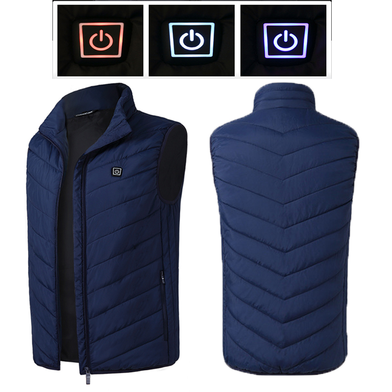 Electric Heated Vest Men Women Heating Waistcoat Thermal Warm Clothing Usb Heated Outdoor Vest Winter Heated