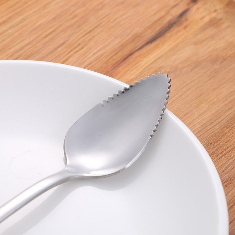 Stainless Steel Scraper Spoon JOOPZY   4PC Long Handle Stainless Steel Spoons Fruit Grapefruit Spoon Mirror Polishing Dessert Coffee Stirring Spoons Tea 1 800x800 