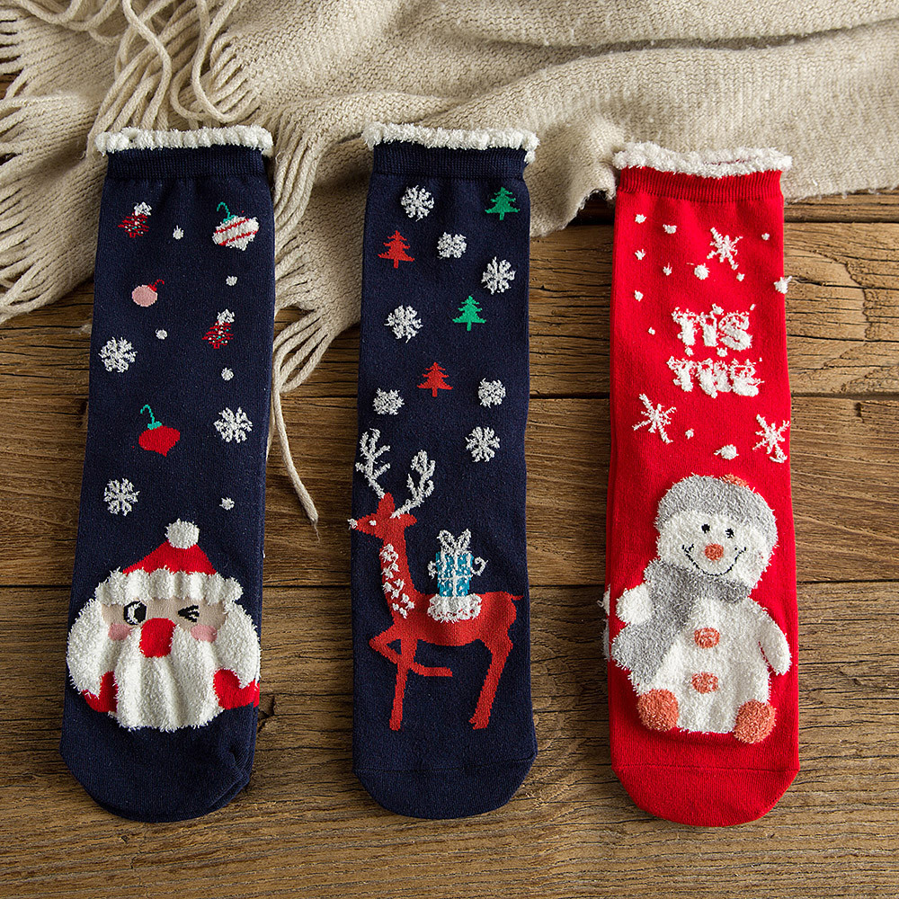 Novo dolazak božićne čarape ženske pamučne čarape multi boje Meias udobne ženske čarape Popularne elastične 4