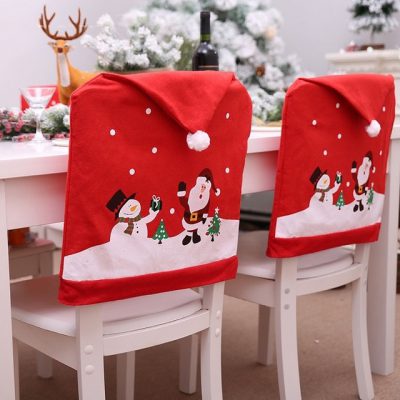 Djed Božićnjak Djed Mraz Pokrivač za stolicu Pokriva stol za božićnu večeru za kućnu stolicu stražnji poklopac.jpg 640x640