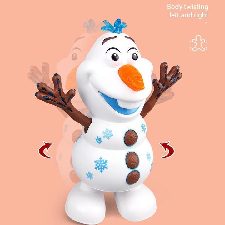 Figurines d'action Olaf en PVC, jouet électrique, bonhomme de neige,  Concert, lumière de neige, chant, Machine à danser à la main, jouet de  noël~without box