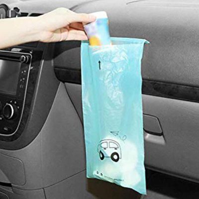 30pc Disposable Car Trash Bag Omit Bag Portable Sticky Water-Proof SelfAdhensive 
