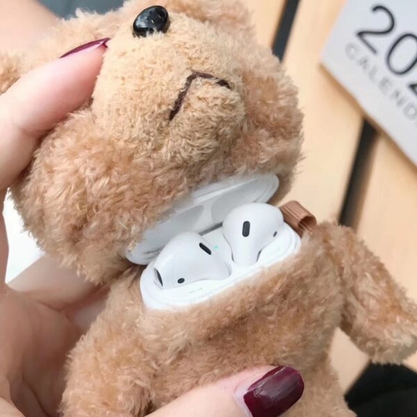 Winter Cute Plush Bear for Apple Airpods Case1 2 Teddy Bear Bags for Cartoon Headphones Case 2