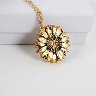 You Are My Sunshine Sunflower Necklace, You Are My Sunshine Sunflower Necklace