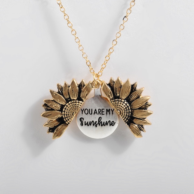 You Are My Sunshine Sunflower Necklace - Not sold in stores