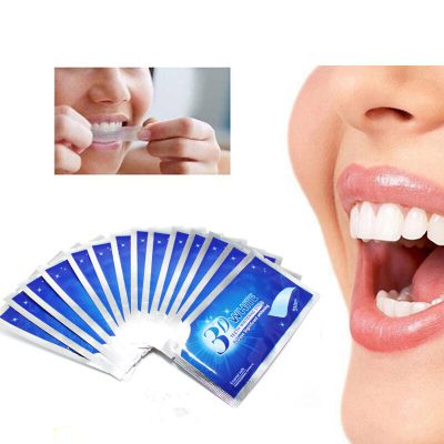 28Pcs 14Pairs Teeth Whitening Strips 3D White Gel Tooth Dental kit Oral Hygiene Care Strip for