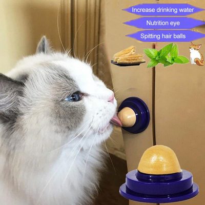 Healthy Cat Snacks Nutrition Energy Ball Catnip Sugar Candy Licking Solid Toys 