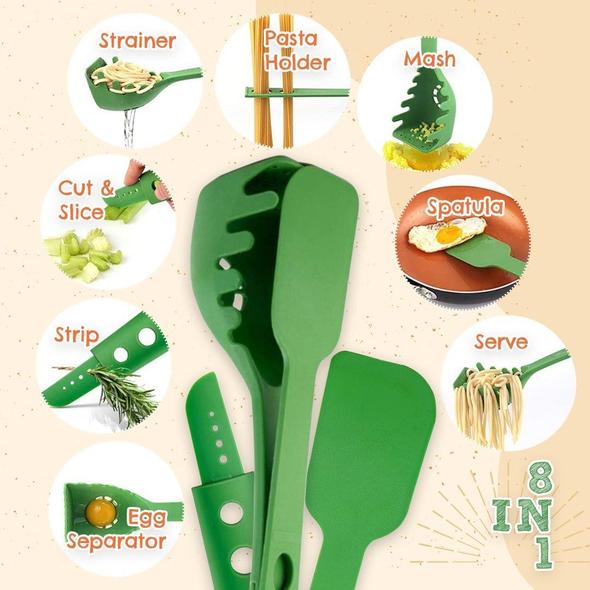 8-in-1 Kitchen Tool - Multipurpose Plastic Essential Cooking Gadget