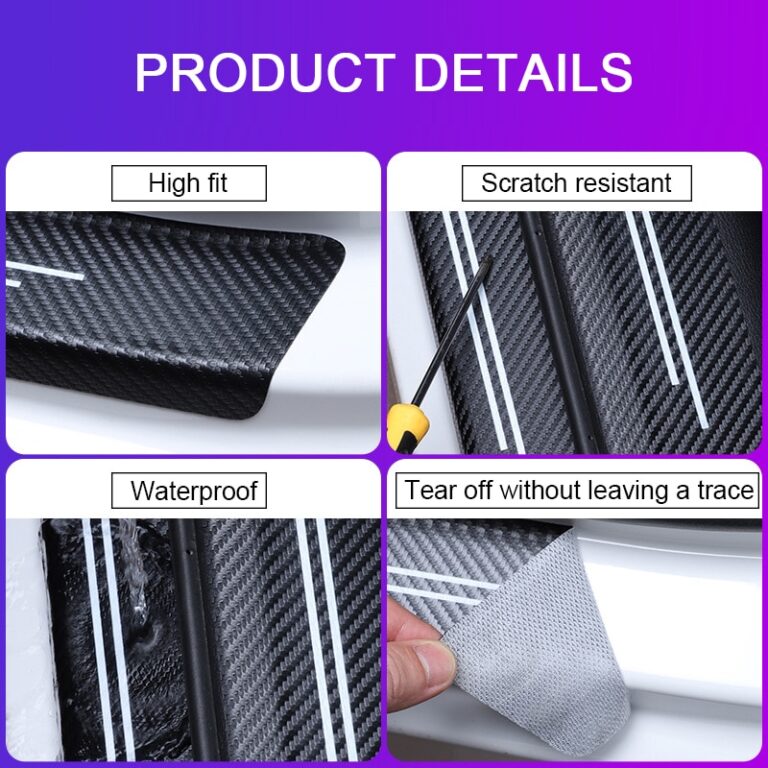 Carbon Car Door Sill Sticker 4Pcs - Not sold in stores