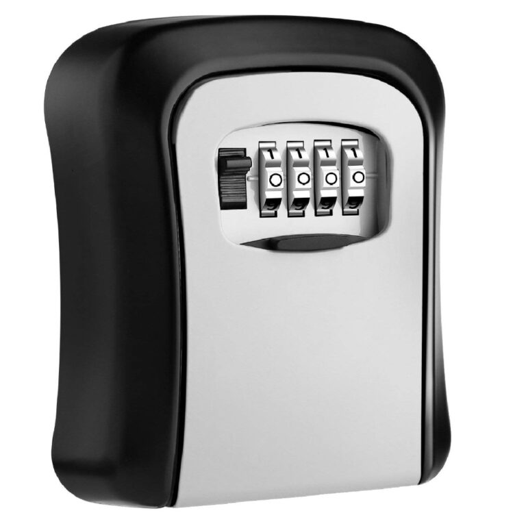 Wall Mounted Keylock Box JOOPZY   Key Lock Box Outdoor Wall Mounted Aluminum Alloy Key Safe Box Weatherproof 4 Digit Combination Keys 768x768 