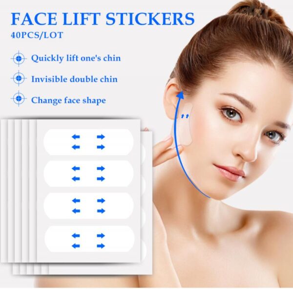 40PCS Invisible Thin Face Sticker Anti wrinkle V Face Stickers Waterproof Lift Up Fast Chin Adhesive