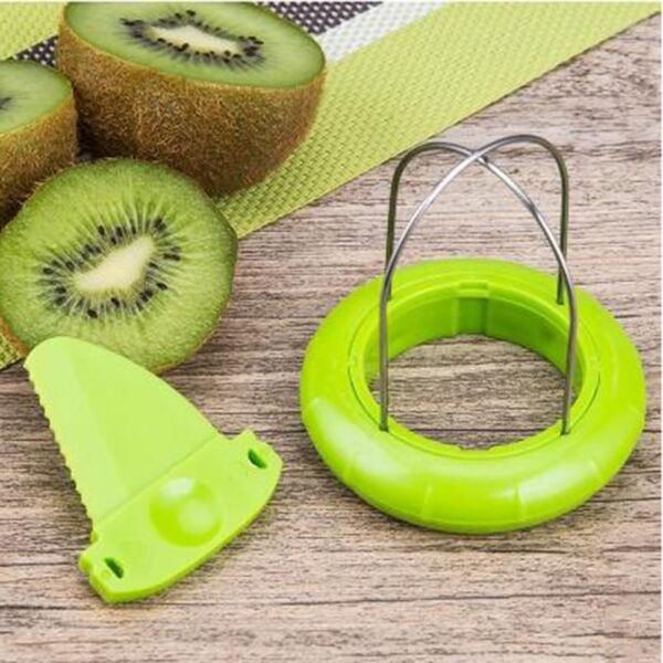 Hot Sale Fast Fruit Kiwi Cutter Peeler Slicer Kitchen Gadgets Stainless Steel Kiwi Peeling Tools for 3