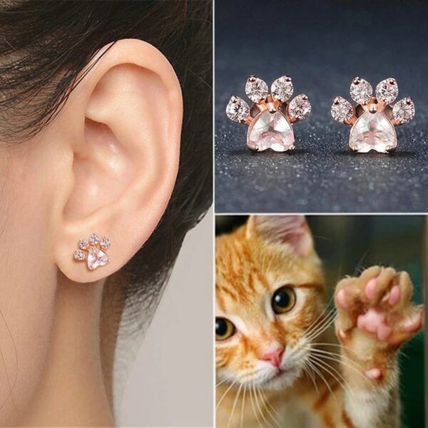 New H Girls Stud Earrings Cute Dog Claws For Women Girls Stud Earrings Animal Claws Paw