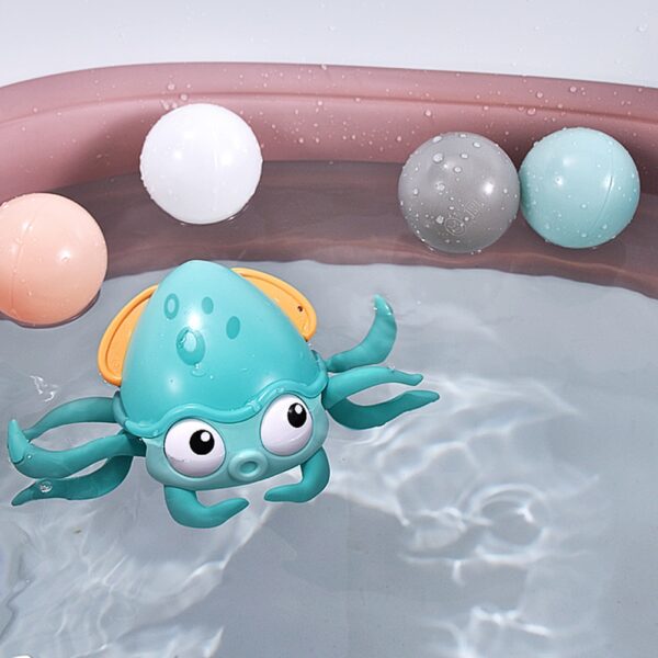 New Baby Bath Toys Cartoon Octopus Kids Wind up Clockwork Water Playing Toy Shower Swimming Toys 5