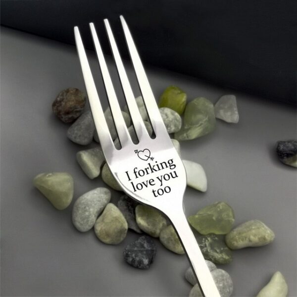 Engraved Fork Best Gift For Husband Wife And Family Stainless Steel I Forking Love You Kitchen 1.jpg 640x640 1