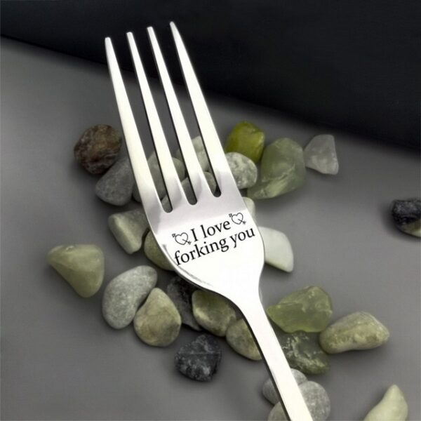 Engraved Fork Best Gift For Husband Wife And Family Stainless Steel I Forking Love You Kitchen 2.jpg 640x640 2